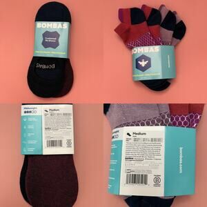 4 Pairs Bombas Socks Bundle – Size Medium Women’s 8–10.5 / Men’s 6–9 – Brand New